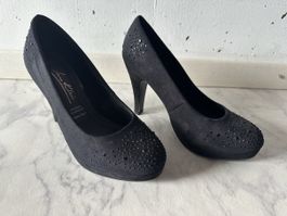 Elegante schwarze Pumps, Grösse 38
