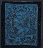 Altdeutschland 1855 Sachsen 3 Neu-Groschen gest.