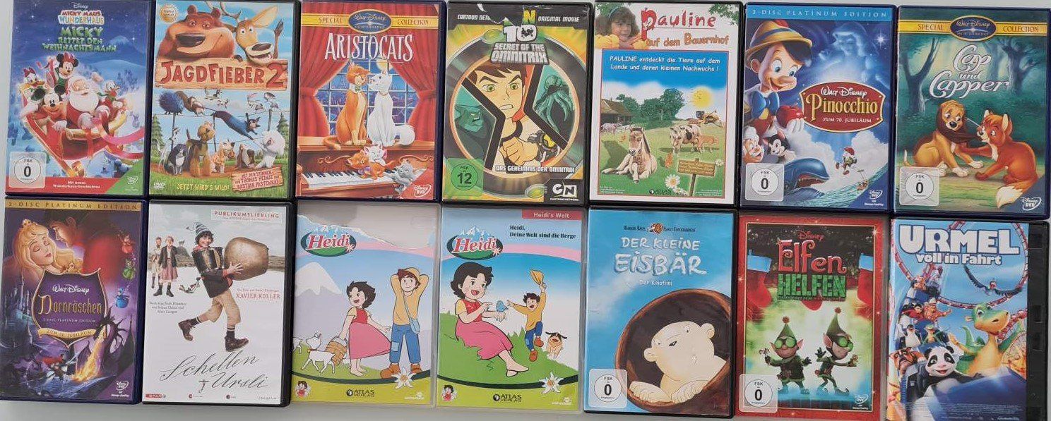Tutti i DVDs: 14 DVDs für Kinder – Usato da Cormagens venduto da Philzimmer