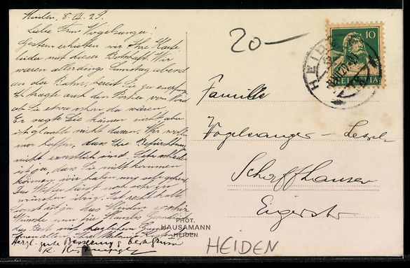 Cartoline postali: Foto-AK Heiden, Pension Rechsteiner – Usato da Berlin venduto da bartko-reher 1
