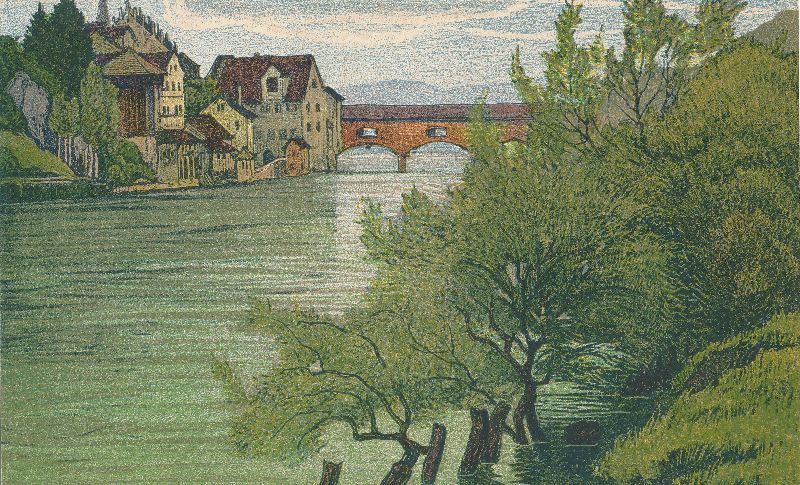 Cartoline postali: Diessenhofen - Schlatter + 1917 – Usato da Emmenbrücke venduto da teestube
