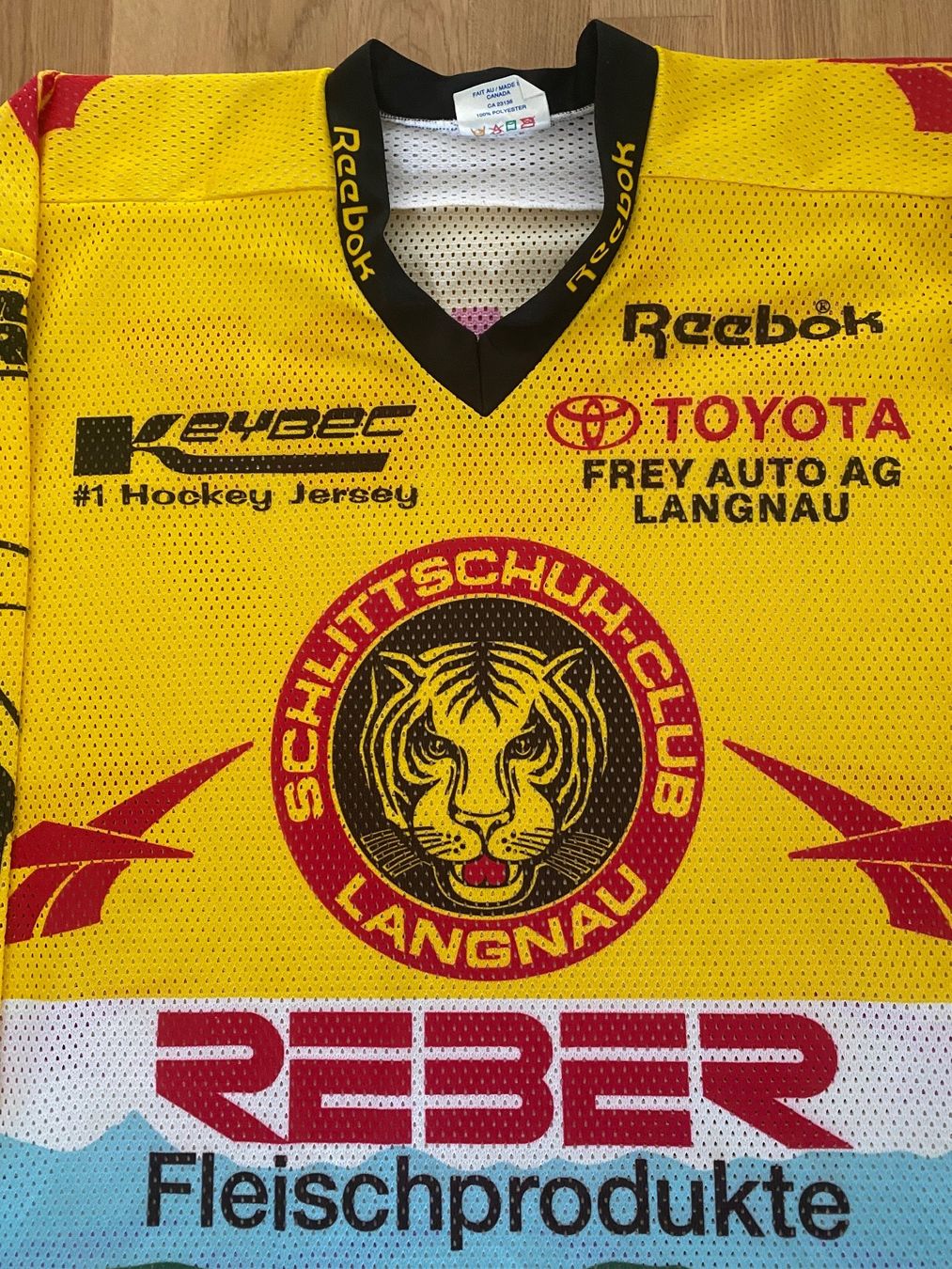 Maillot Hockey Sur Glace Vintage 1980 SC Langnau Tigers - Suisse - Taille M