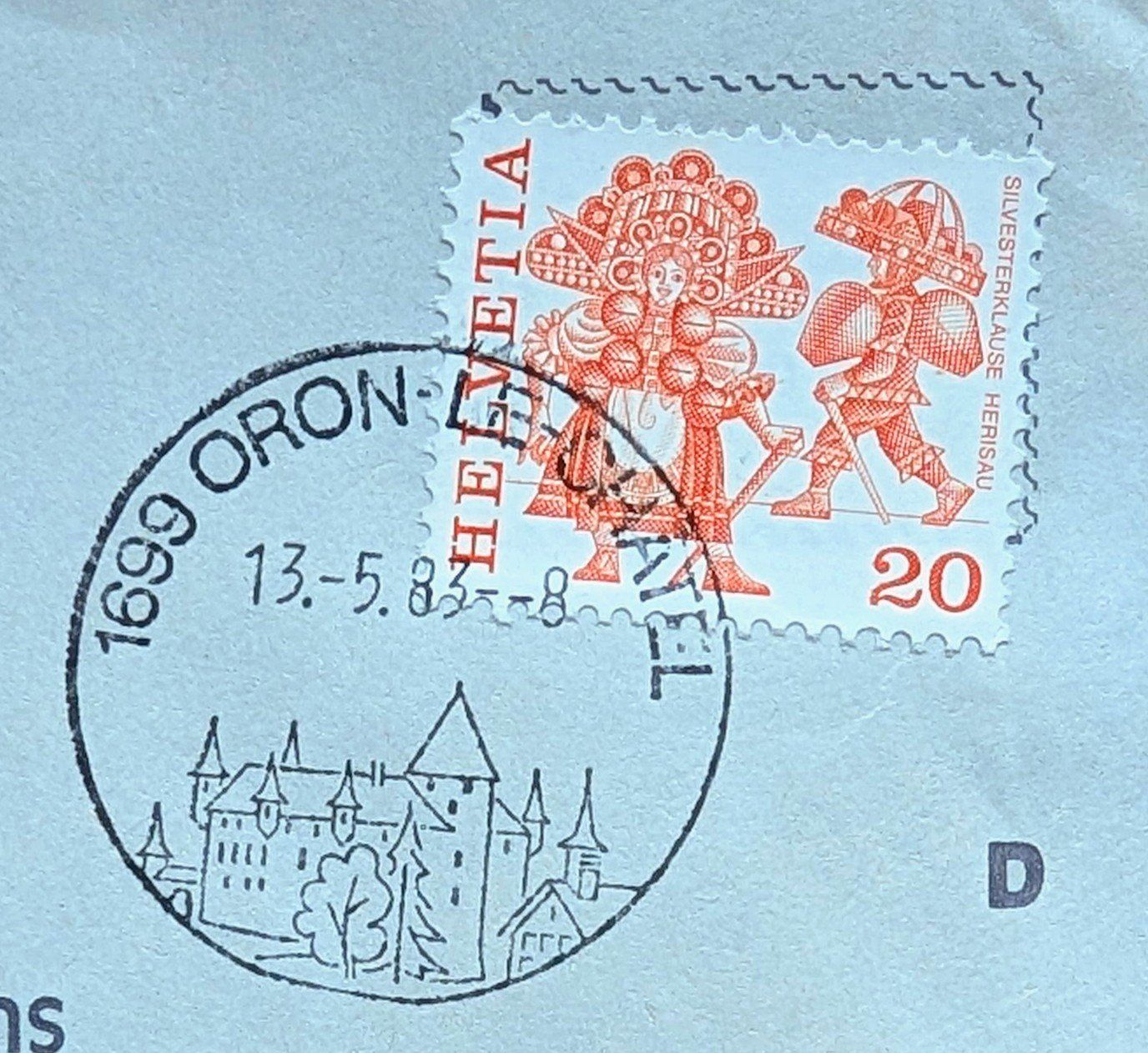 Tutti i francobolli: Werbestempel 13.5.83 (Oron-Le-Chatel) auf Beleg – Usato da Hittnau venduto da stamps_and_coins