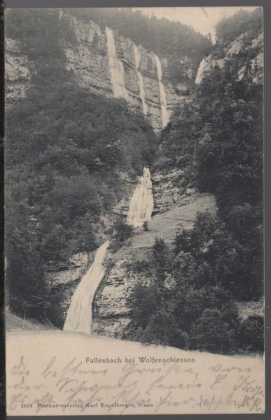 Ansichtskarten: Fallenbach  bei  Wolfenschiessen  1906 – Gebraucht aus Aarau von kufi44
