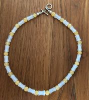 Collier Agate + Calcite + Ag 925 / Achat + Calcit