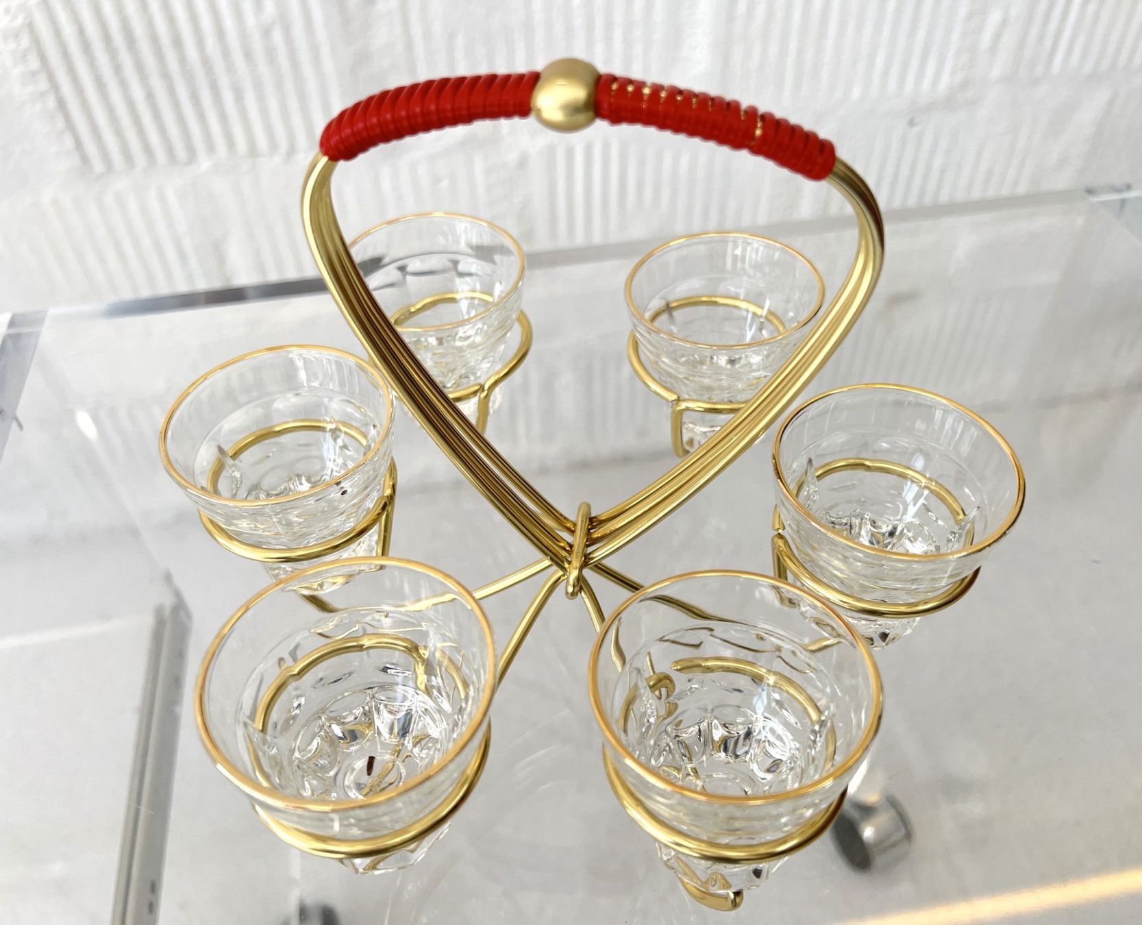 Bicchieri: Vintage Gläser-Set mit Halter – Usato da Walzenhausen venduto da stilvollwohnen 3