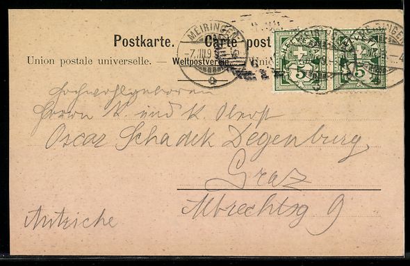 Cartoline postali: Brienz, Ortsansicht am See mit Kirche un – Usato da Berlin venduto da bartko-reher 1