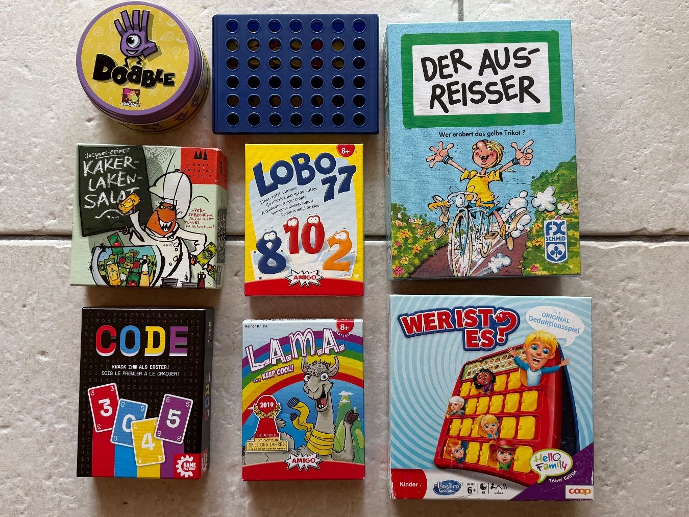 Giochi: 8 Gesellschaftsspiele ab ca. 8 Jahren – Usato da Wilderswil venduto da Laska12
