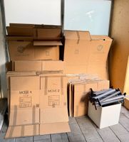 Umzugskartons/Zügelkisten – 65 Stück (verschiedene Grössen)