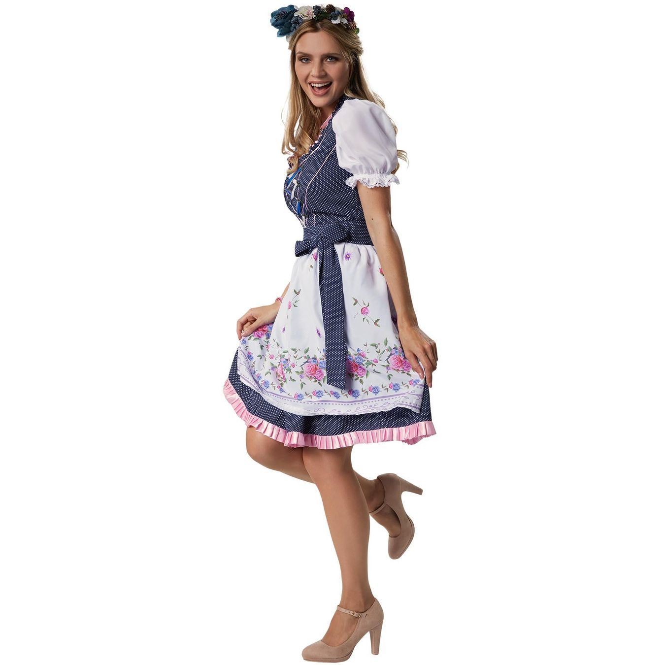 Costumi: Frauenkostüm Mini-Dirndl Garching Modell 2 L – Usato da Murten venduto da Roland.Kemmer.AG 2