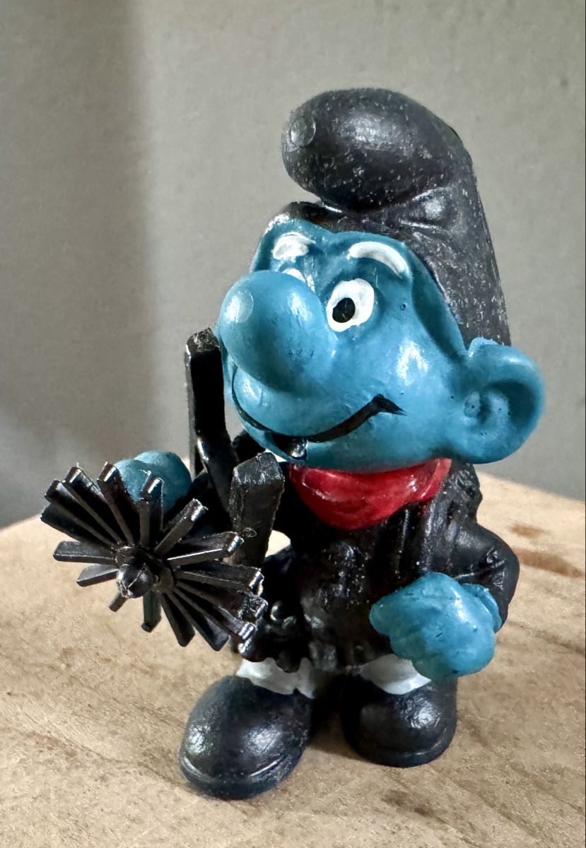 Statuette: 3 x alter Schlumpf Kaminfeger + Flieger – Usato da Rothrist venduto da Luckywinner 9