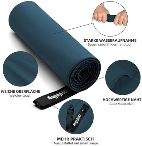 Biancheria da letto: Handtuch 3er Gross 200 100cm 2 Klein 80 40cm Microfaser – Nuovo e nell'imballaggio originale da Hundwil venduto da pak_7zvn 6