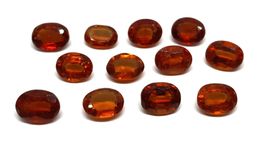 Lot 20.85ct 12x Grenats Hessonites 8x6/7mm Valeur 1'120.- Fr