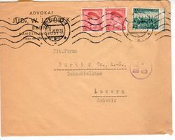 Brief, Tschechoslowakei - Luzern 1939