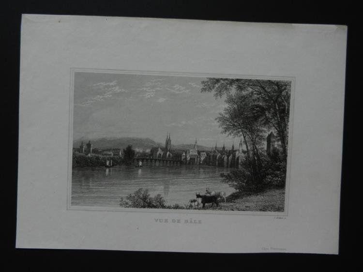 Gravures: Vue de Bâle Basel – D'occasion à Risch par Rischli15