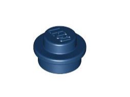 LEGO - 100x Dark Blue Plate Round 1x1 - 4073 - NEW