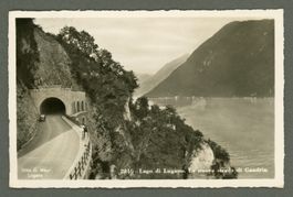 AK sw Nuova Strada di Gandria TI Lago di Lugano  ≈ 1930