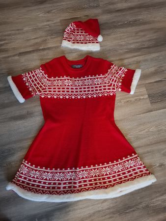 Süsses Samichlaus Kleid mit Mütze, Grösse L, neuwertig
