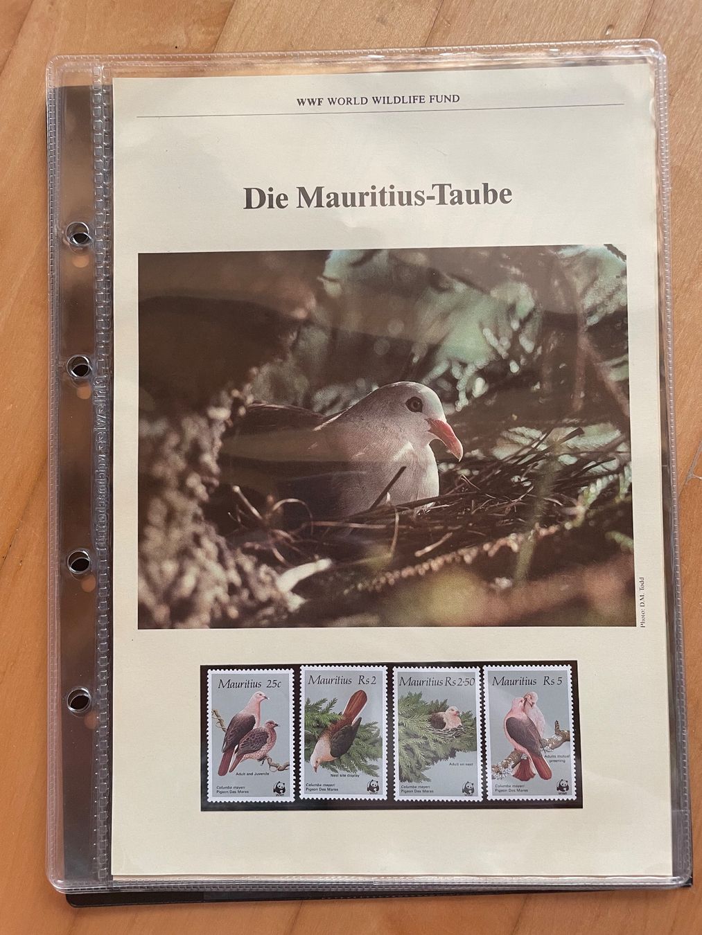 Tutti i francobolli: WWF Set "Die Mauritius-Taube" – Usato da Altdorf UR venduto da mic_z8bj