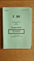 SBB Fahrplan Z 501 Zugverkehr 1971/73 Neuauflage