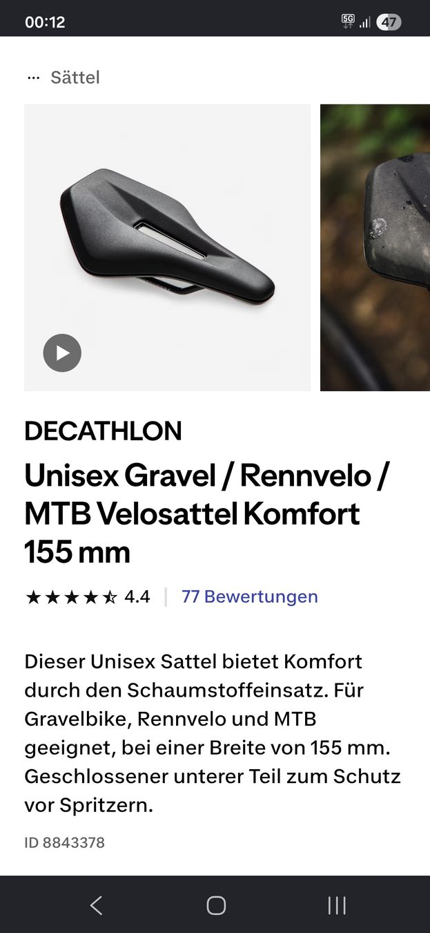 Decathlon Pezzi di ricambio: Velo Sattel – Nuovo (secondo la descrizione) da Buochs venduto da Basilikum21 3