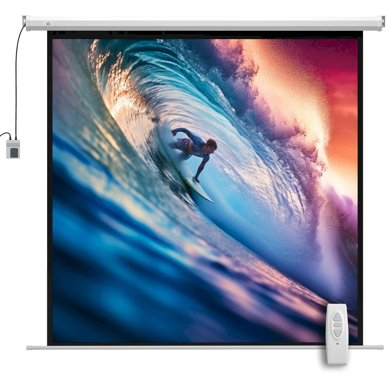 Heimkino: HOMCOM Beamer Leinwand 92” 165x165cm – Neu und originalverpackt aus Bottighofen von zaap 1