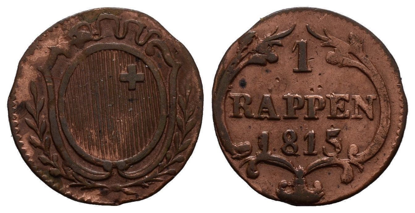 Tutti le monete: Schwyz Rappen 1815   /911 – Usato da Trimbach venduto da Solothurn1