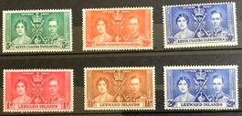 1937 - GB Krönung George VI 2 Sätze ** Kenya - Leeward Isl.