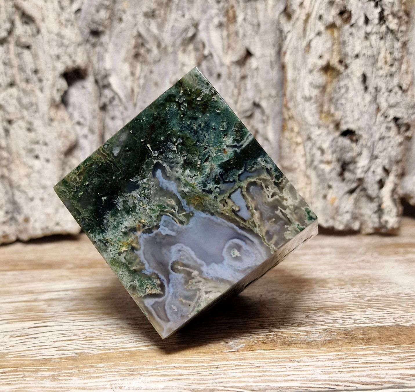 Mineralien & Heilsteine: Moosachat schwebender Würfel 315g – Neu (gemäss Beschreibung) aus Matzingen von Shay_Crystalz 1