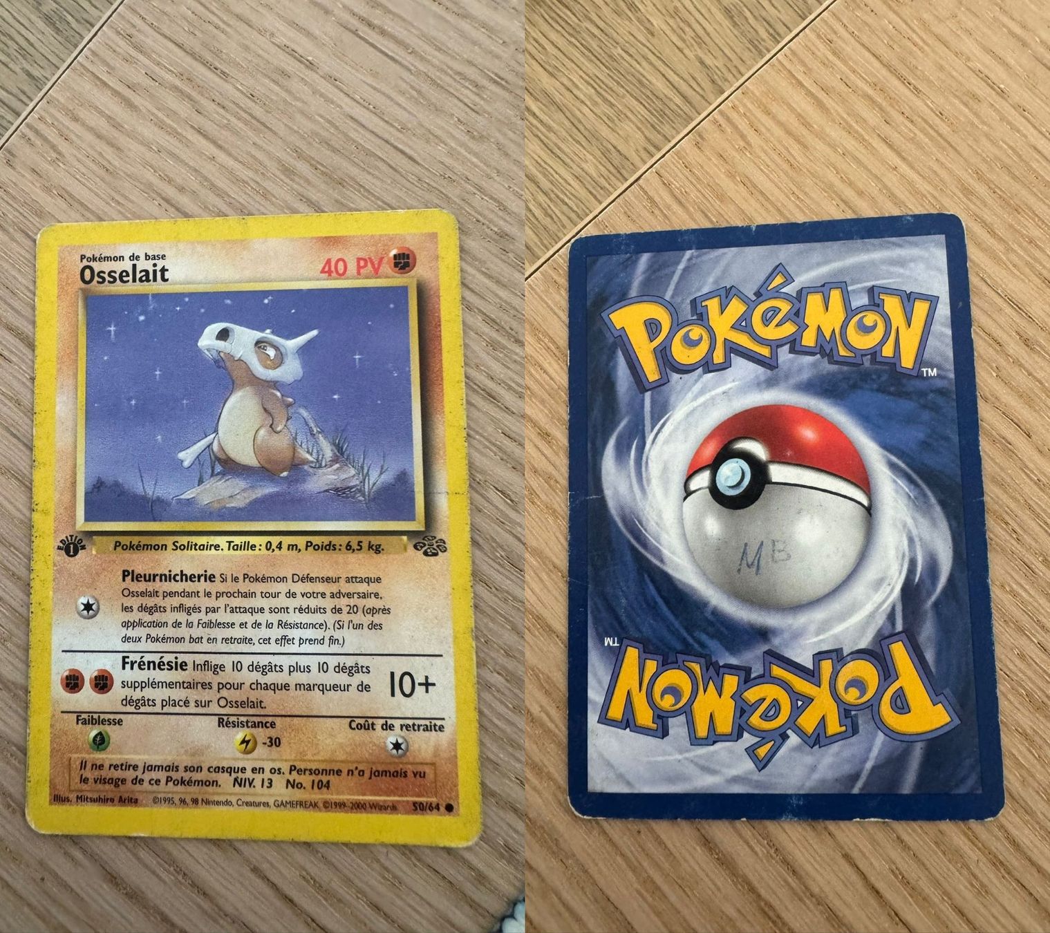 Pokémon Sammelbilder & Trading cards: Osselait 50/64 first edition – Gebraucht aus Chavannes-Renens von skywalker1942