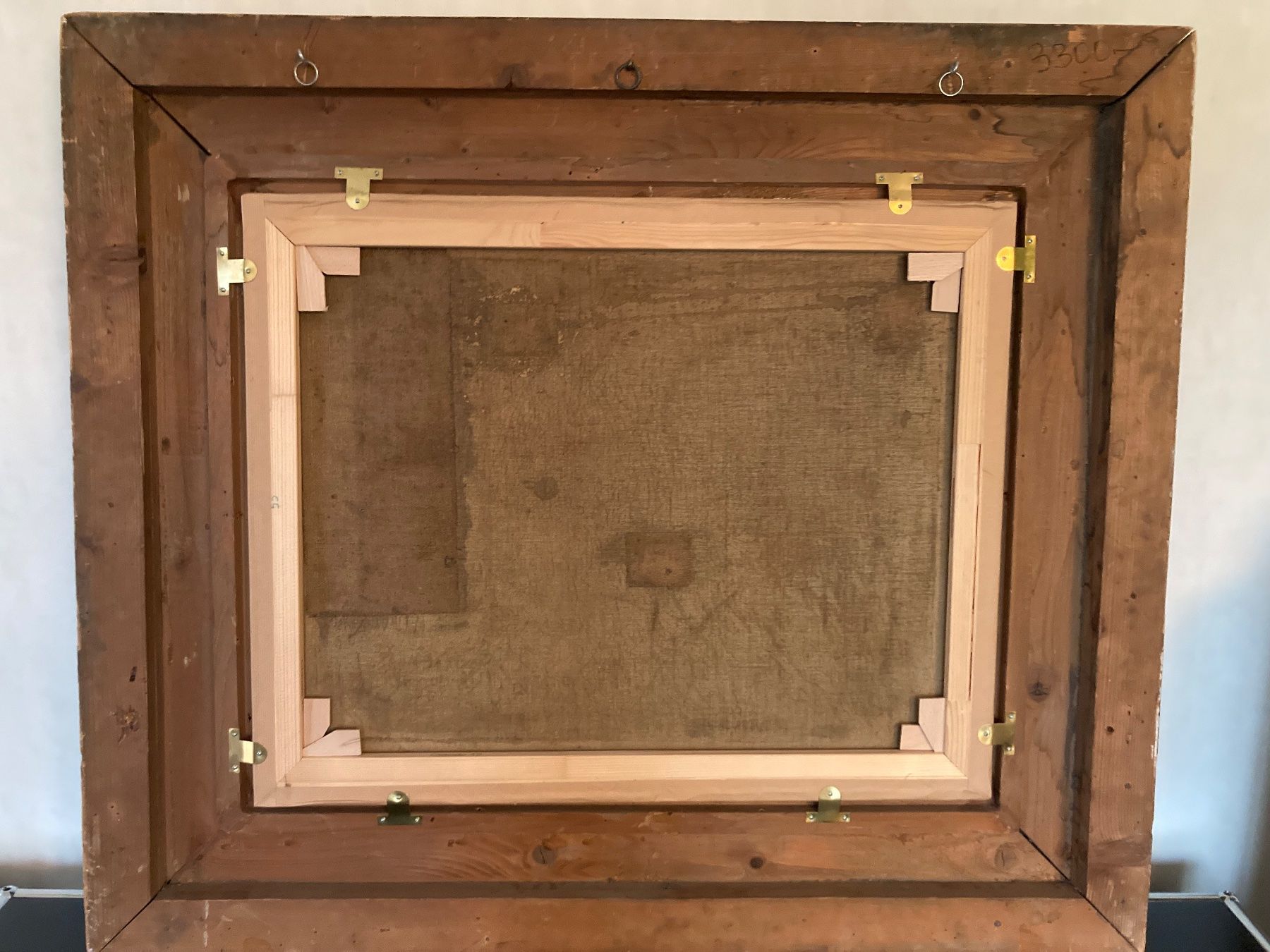 Gemälde: Gemälde Öl auf Leinwand von K.Hartmann "Handwerkerpause" – Gebraucht aus Luzern von Aura13 9