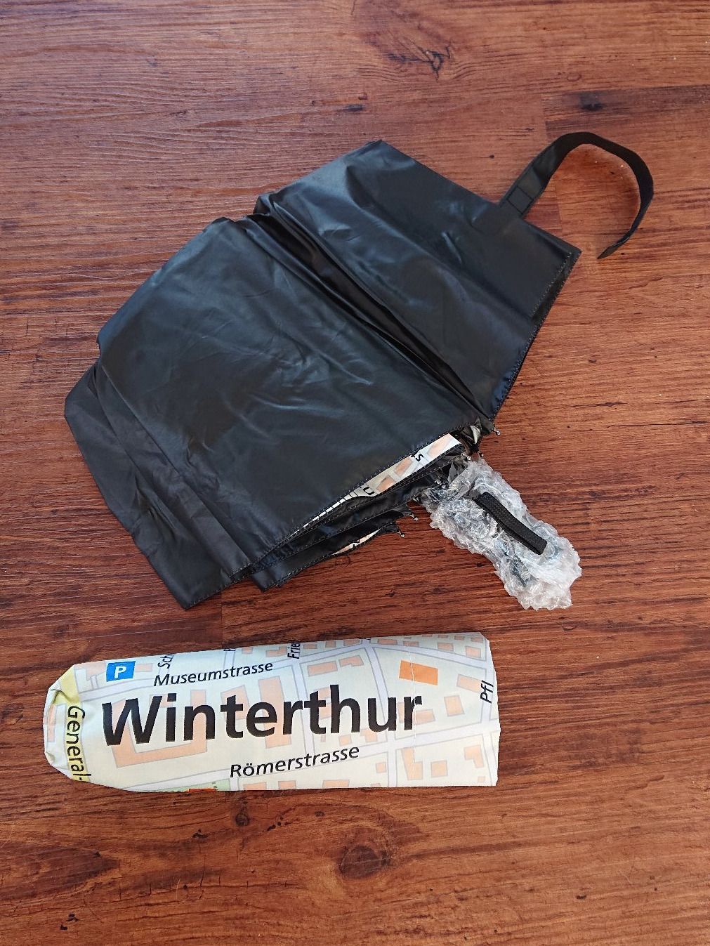 Ombrelli: Knirps, Regenschirm mit Stadtplan von Winterthur – Nuovo e nell'imballaggio originale da Erlen venduto da famstecar 1
