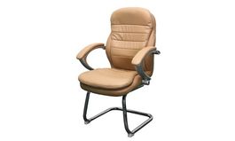 Konferenzstuhl Bergamo beige Leder Büros