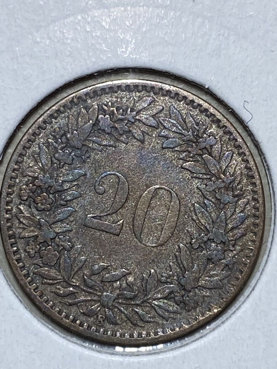 Tutti le monete: Suisse - 20 centimes - 1859 - AG  – Usato da Payerne venduto da Mike1682 1