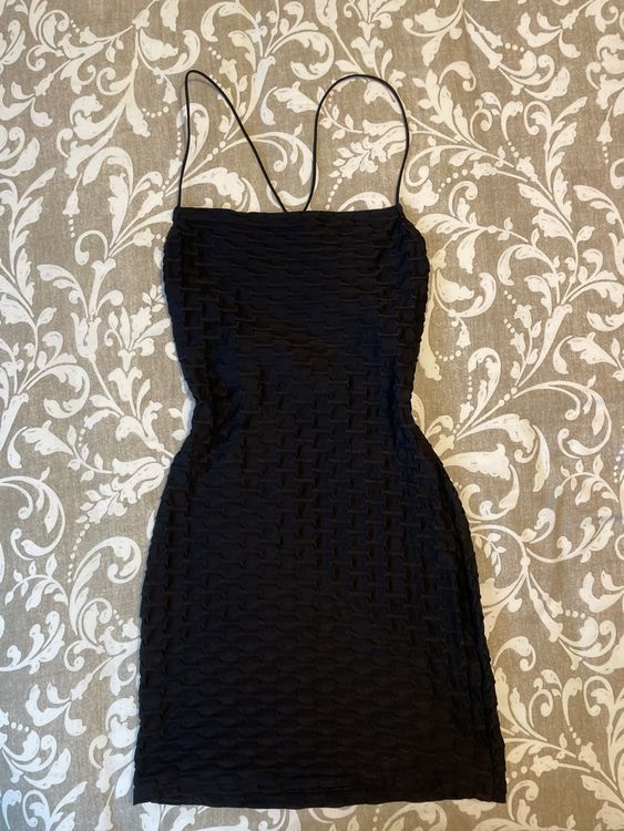 Robe Bustier Courte Bershka Patchwork Noir/blanc/marron - Taille S, Neuve Avec étiquettes