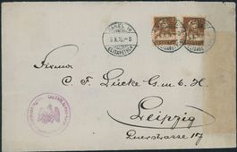 1914 - Tellbrustbild - Brief • Zensur - BFr - nach D