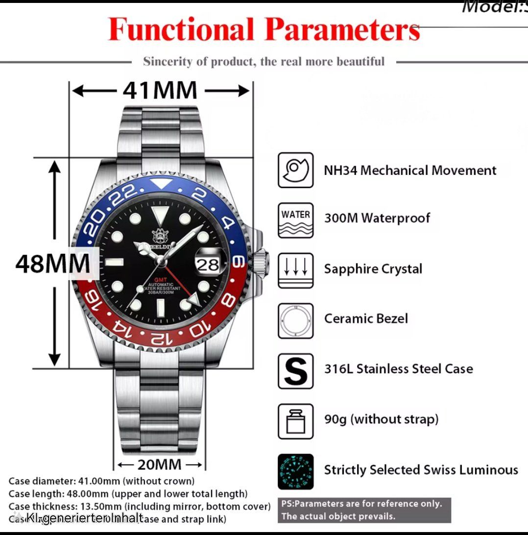 Uhren: Steeldive Jubilee Herrenuhren "Pepsi" GMT – Neu und originalverpackt aus Suhr von sjay.Cv 7