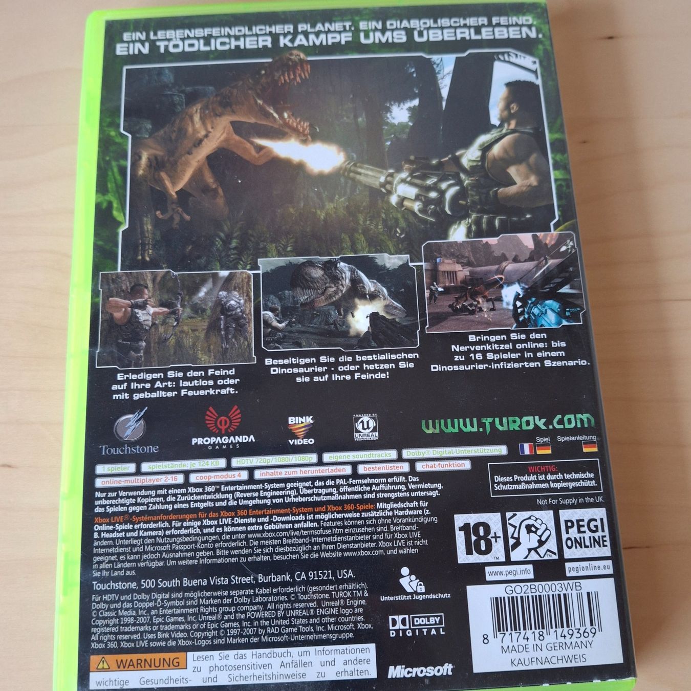 Giochi: XBOX 360 Videospiel TUROK unzensierte Version – Usato da Ipsach venduto da Wildlifecolors 1