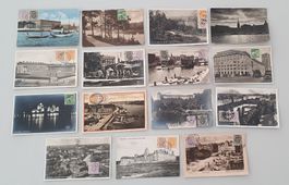 15 alte Ansichtskarten Schweden - Stockholm