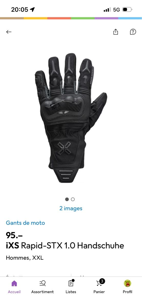 IXS Sonstige Accessoires für Herren: Gants moto IXS Rapid 1.0 2XL – Neu (gemäss Beschreibung) aus Echandens von la_pieuvre