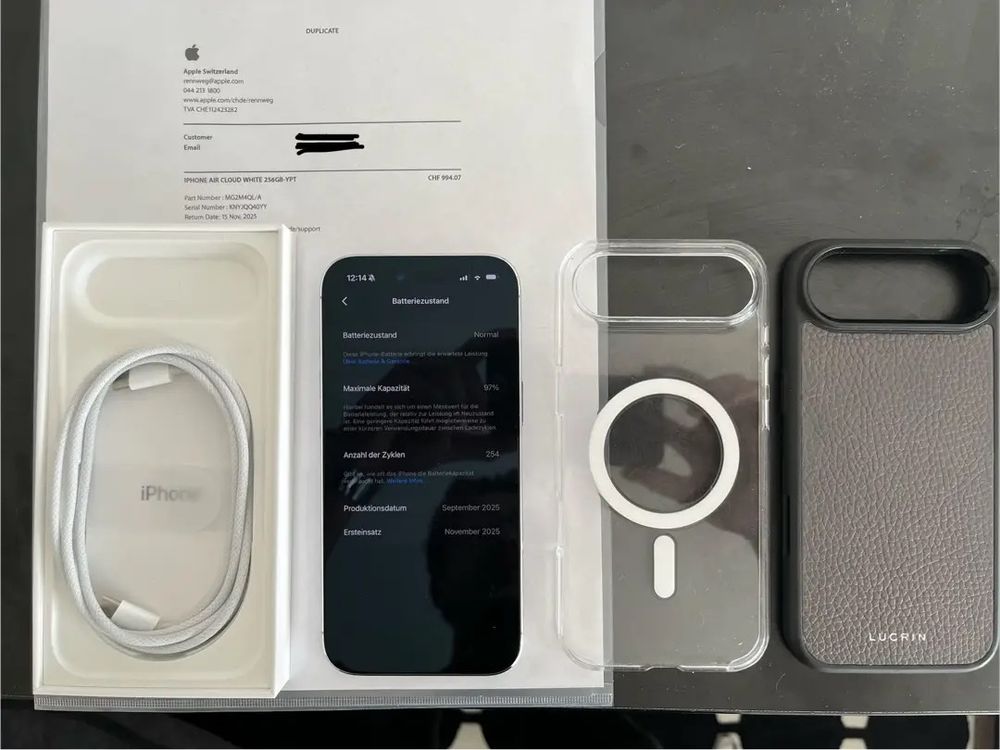 Iphone 17 Air 256Gb Wolkenweiss