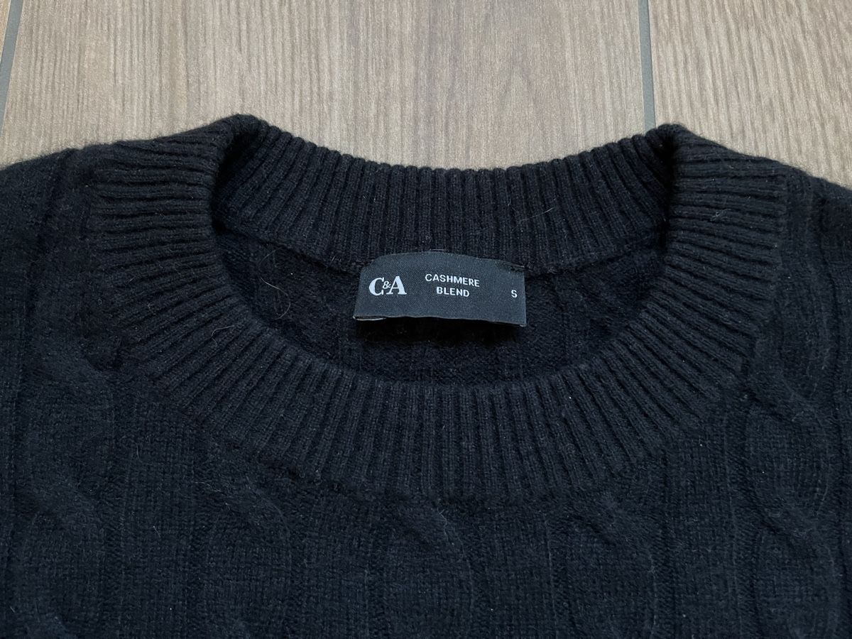 C&A Maglioni & Felpe: Pullover Zopfmuster schwarz Wolle Kaschmir Grösse S – Usato da Altikon venduto da MyZodiac 1