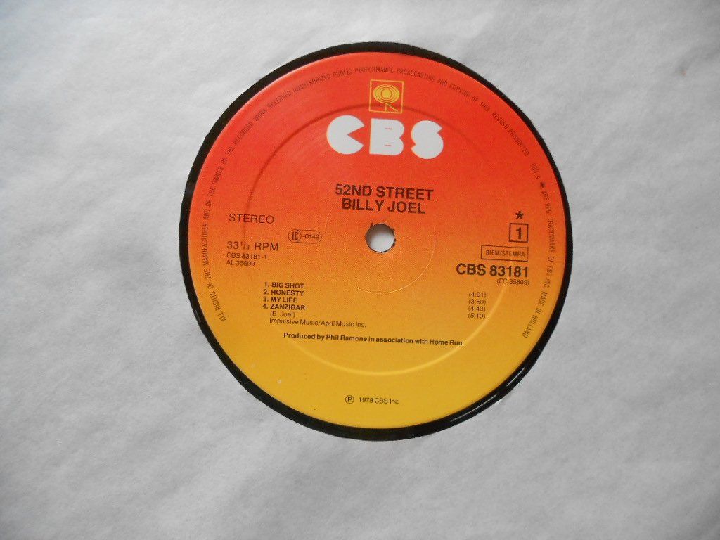 Dischi in vinile: BILLY JOEL  -  52 nd STREET – Usato da Bex venduto da Giorgiob 3
