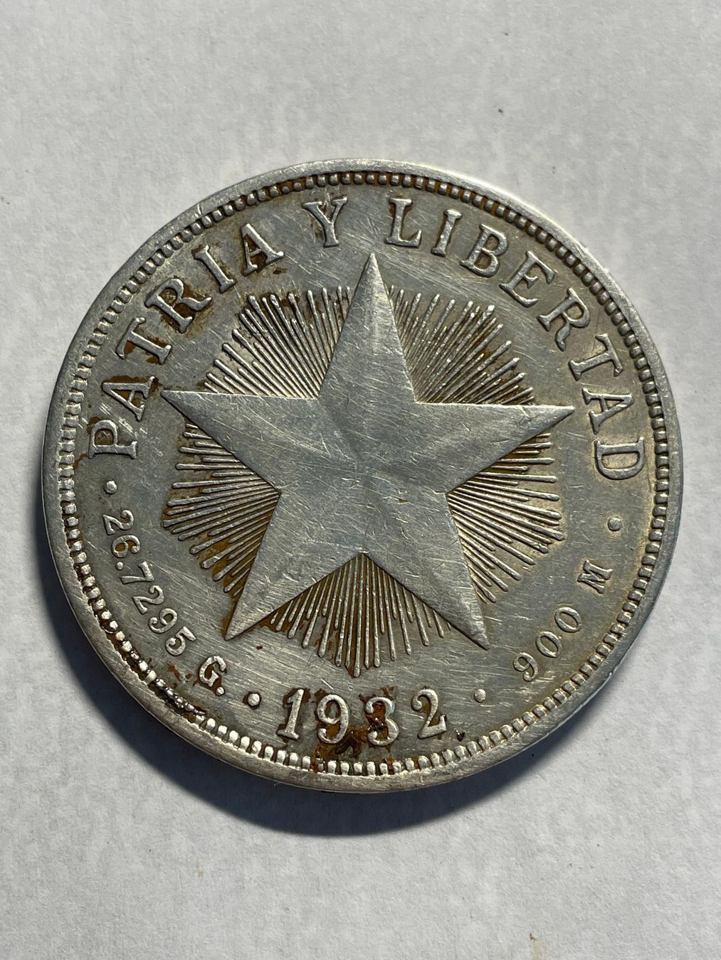 Alle Münzen: (76) Silber-Peso Kuba 1932 – Gebraucht aus Aesch BL von masmusgo