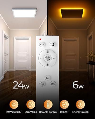 Lampadari & plafoniere: LED Deckenleuchte Flach Dimmbar 24W Deckenlampe 2000K Warm – Nuovo e nell'imballaggio originale da Hundwil venduto da pak_b5sl 2