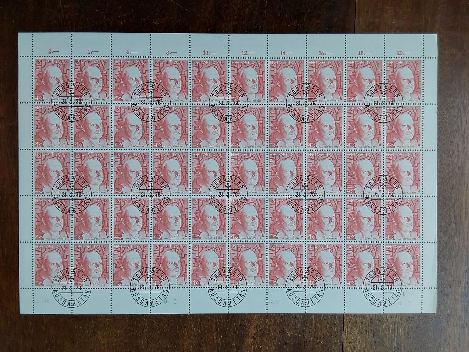 Tutti i francobolli: Erni Hans Briefmarkenbogen 1979  – Usato da Steinach venduto da Chilli1957 5