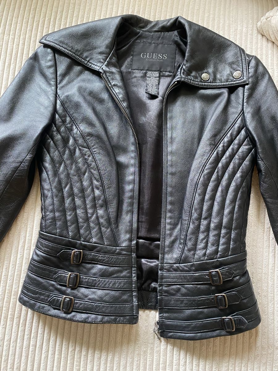 Guess Giacche: Guess Echt Lederjacke Leather Jacket Schwarz Veste XS – Nuovo (secondo la descrizione) da Langnau am Albis venduto da cynthia.jolene 8
