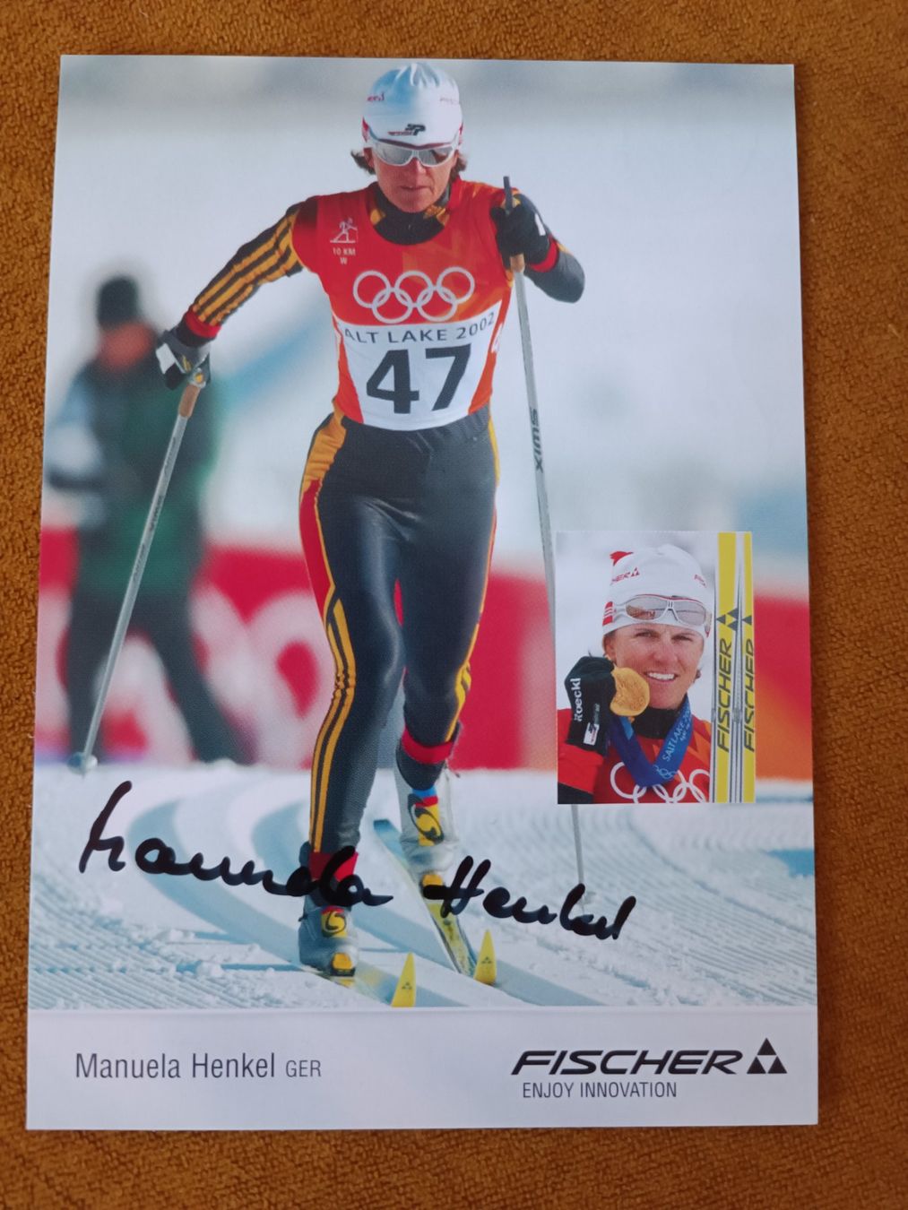 Autografi: Manuela Henkel - Olympia Gold – Usato da Menziken venduto da Autogramme