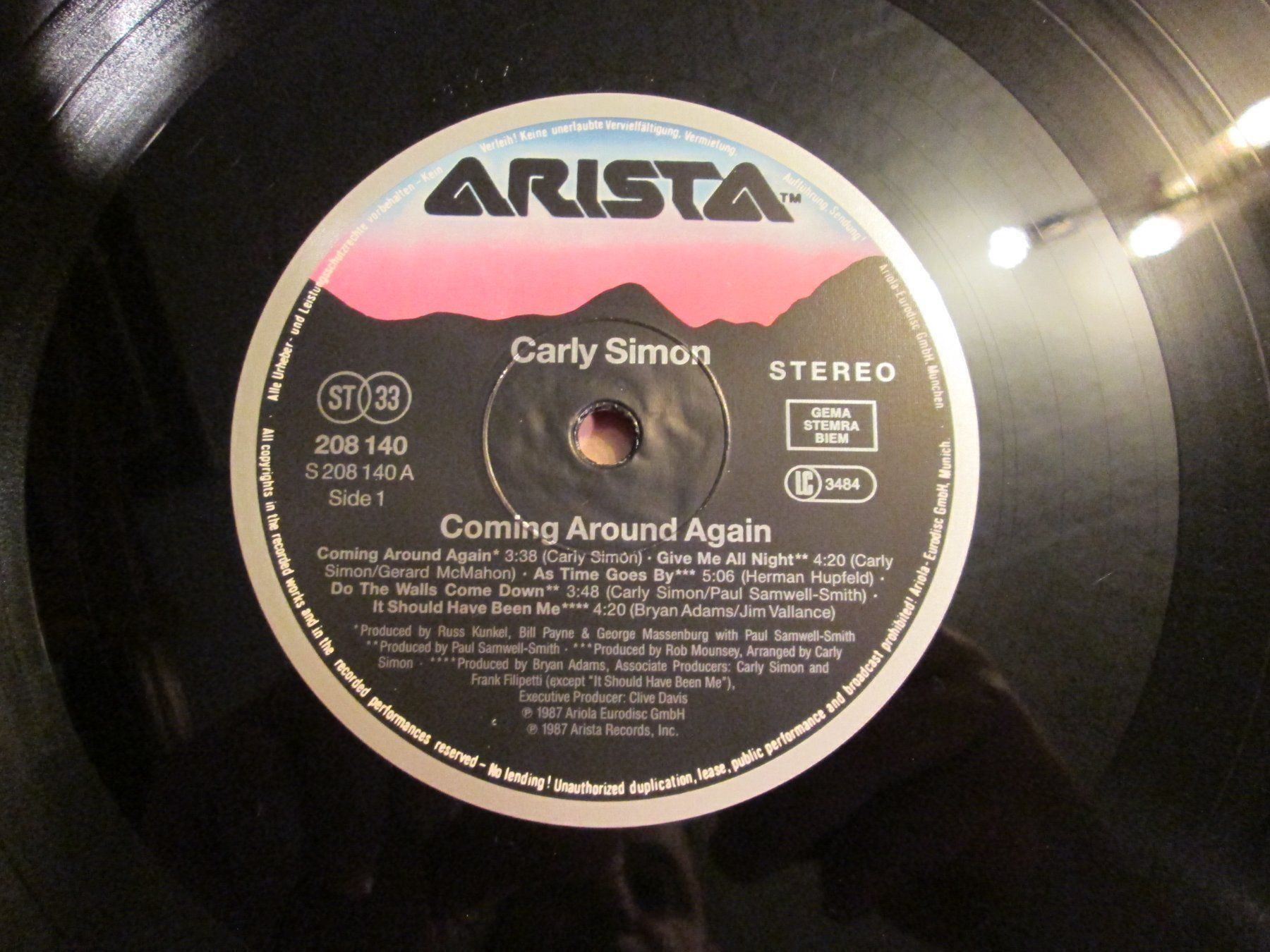 Dischi in vinile: Carly Simon - Coming Around Again (Vinyle) – Usato da la Chaux-de-Fonds venduto da Lampe 1