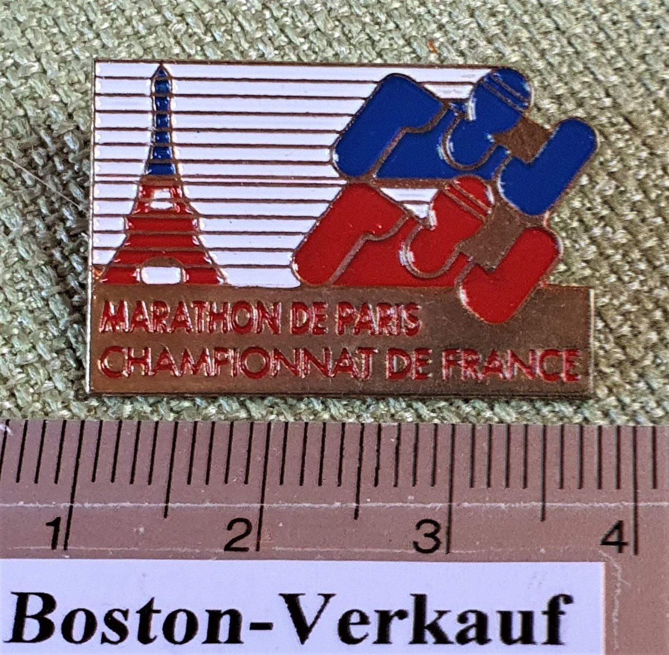 Plaketten & Abzeichen: C182 - Pin Marathon de Paris Championnat – Gebraucht aus Reinach BL von Boston-Verkauf 1
